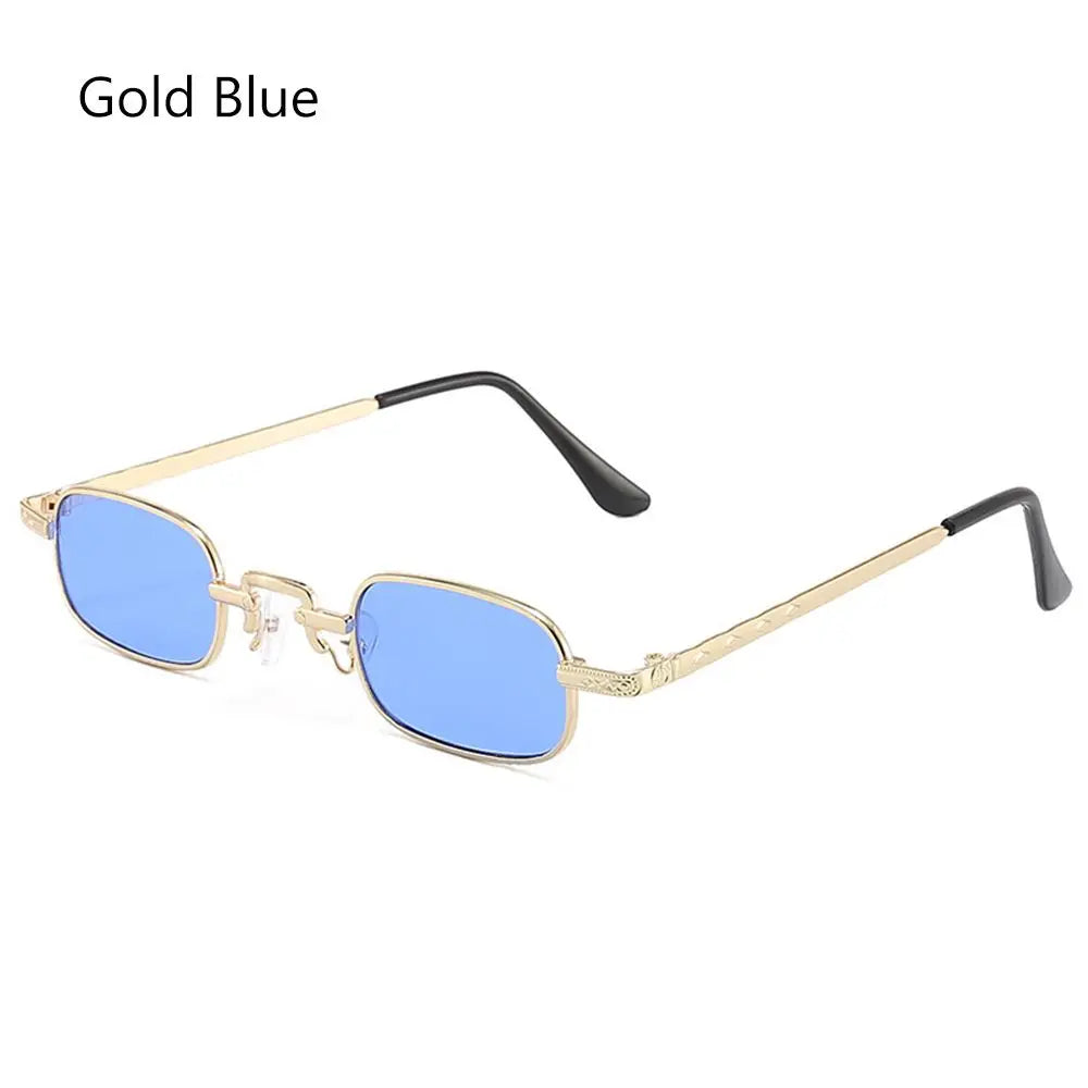 Necklaces&Sunglasses - Unisex Retro Rectangle Sunglasses with Luxury Metal Frame