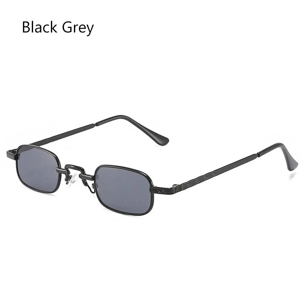 Necklaces&Sunglasses - Unisex Retro Rectangle Sunglasses with Luxury Metal Frame